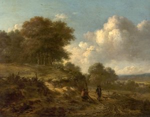 Landscape with Peasants and a Dog